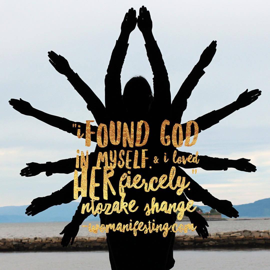 Holding back? I found God in myself and I love her fiercely