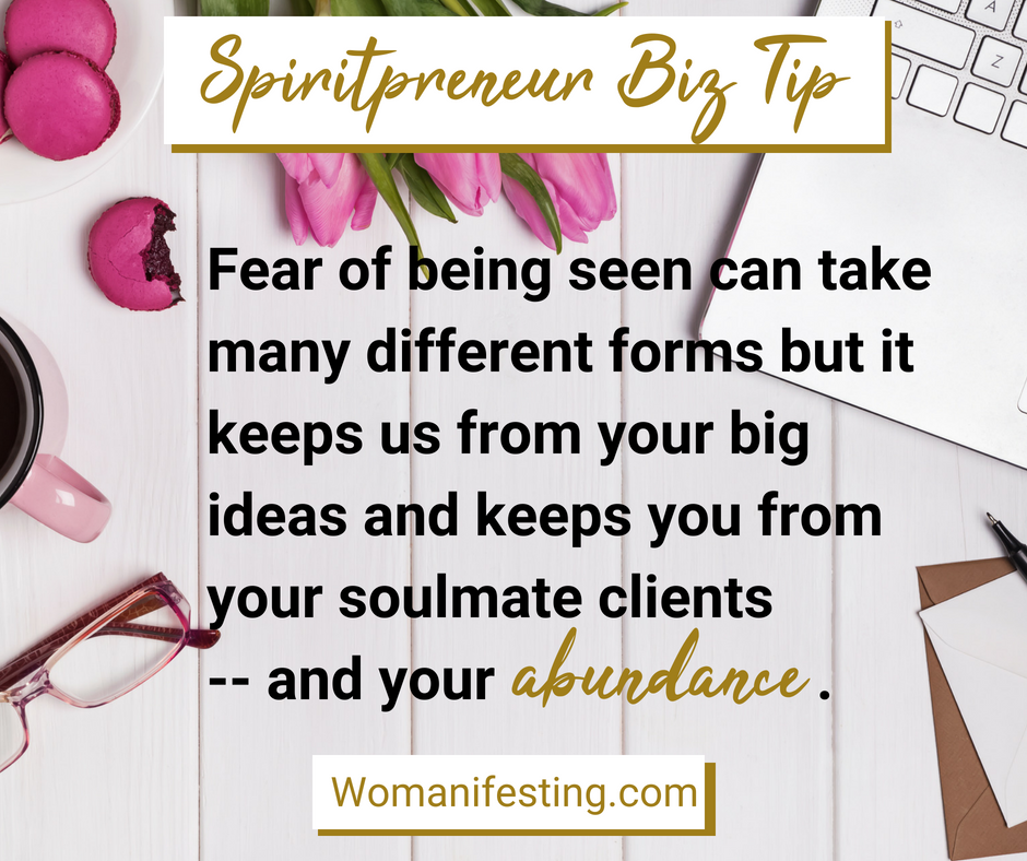 Afraid of Being Seen -Spiritual Business Tip