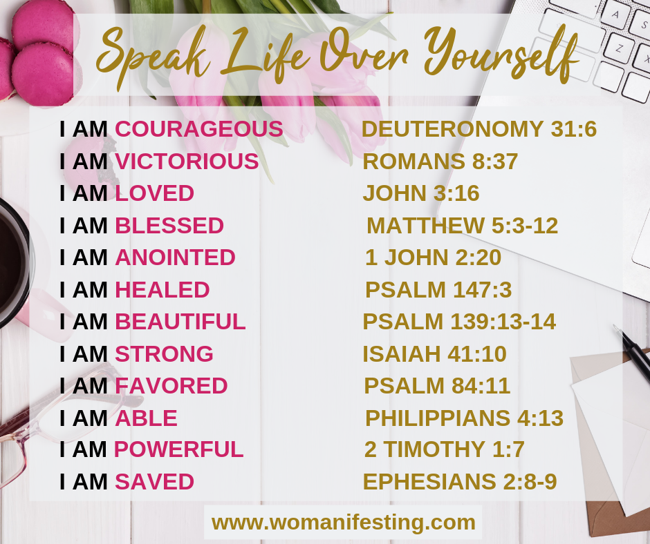 Speak Life Over Yourself Infographic