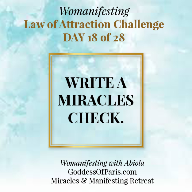 Manifesting! Write an Abundance Miracles Check