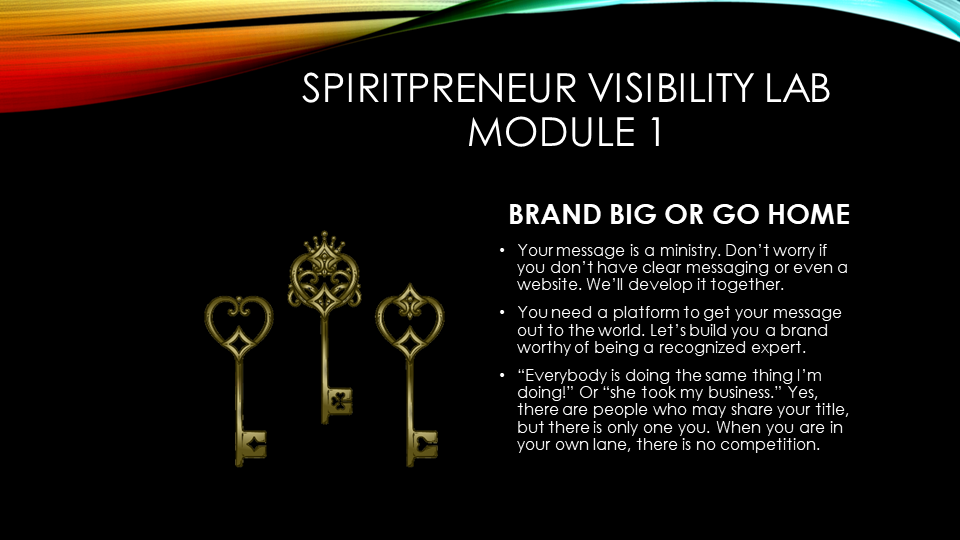 Spiritpreneur Visibility Mindset Module 1