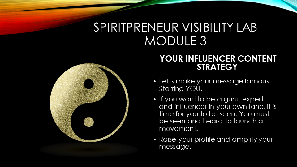 Spiritpreneur Visibility Mindset Module 3