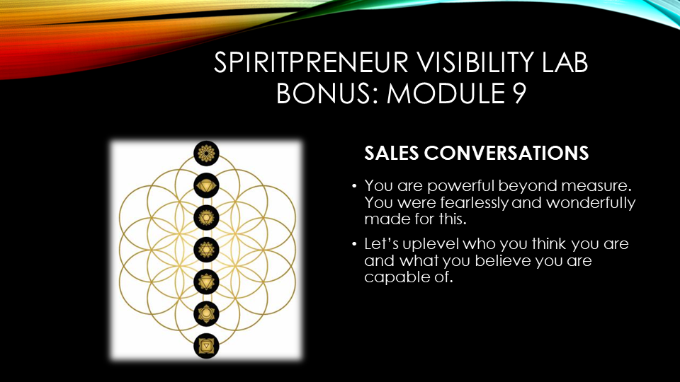 Spiritpreneur Visibility Mindset Module 9