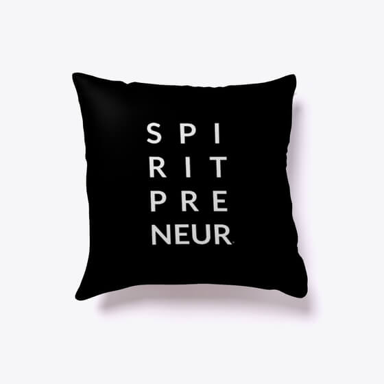 Official Spiritpreneur® Pillow (Black) - front