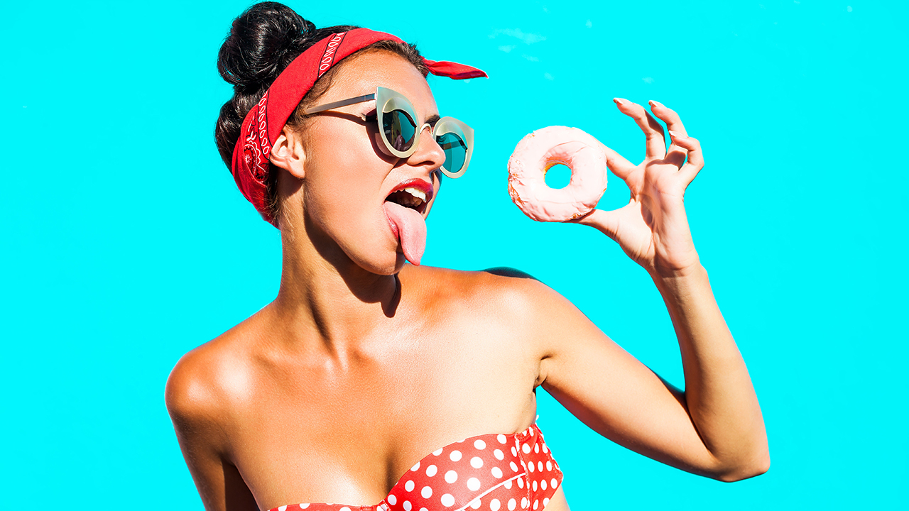 fun donut eating woman Visibility Coaching