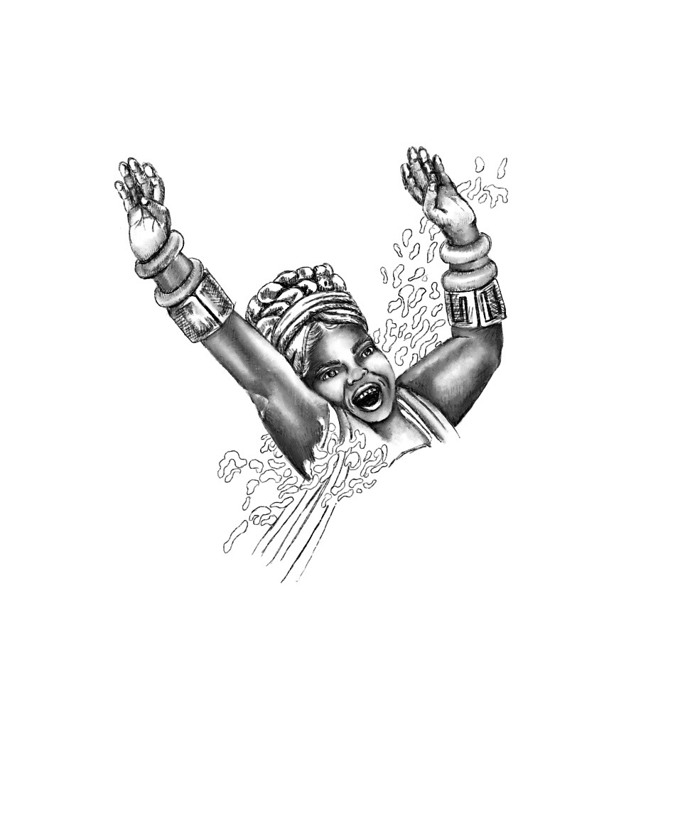 MODJADI Sketch by Destiney Powell for African Goddess Initiation: Sacred Rituals for Self-Love, Prosperity and Joy African Goddess Initiation: Sacred Rituals for Self-Love, Prosperity and Joy