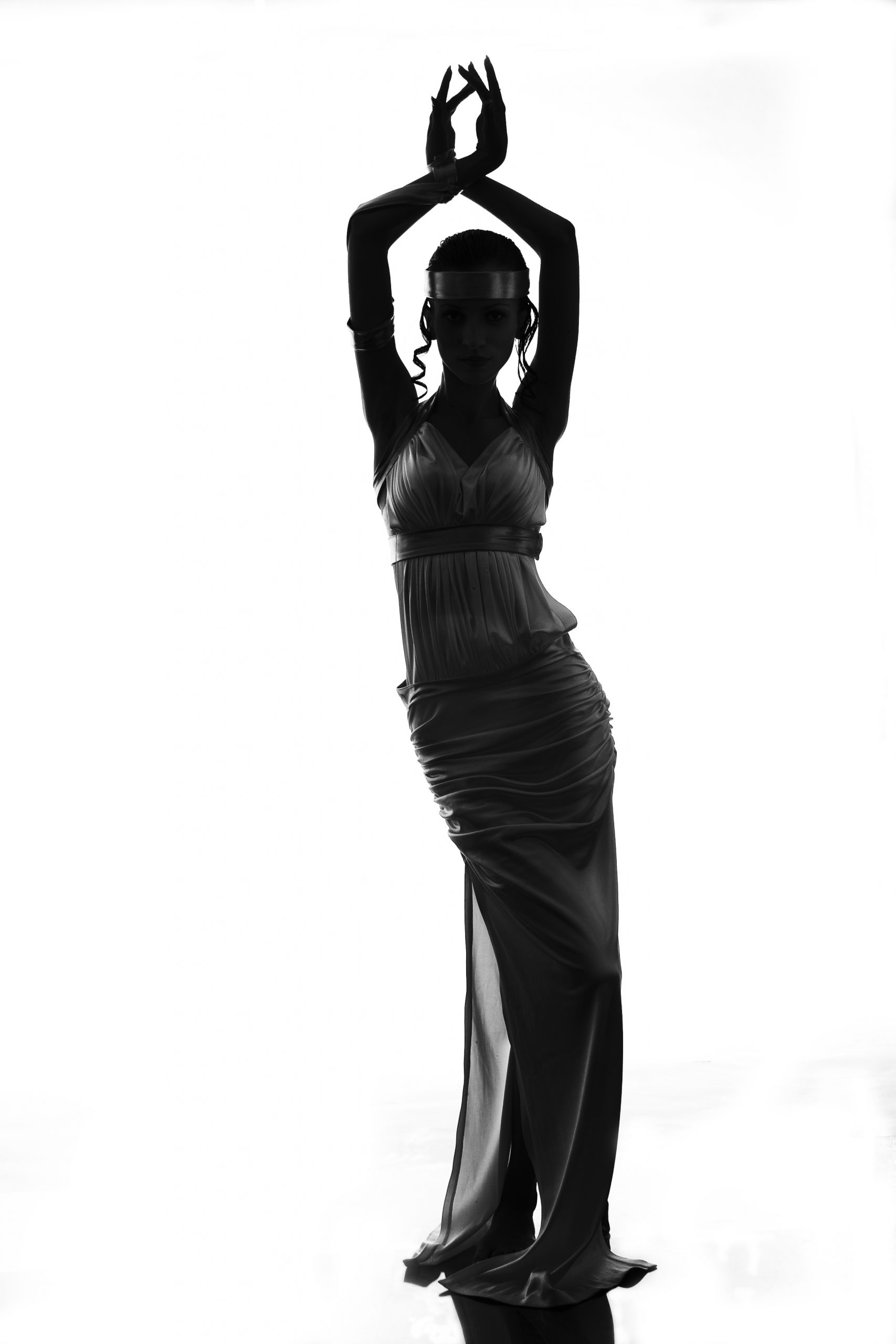 Silhouette of the antique goddess