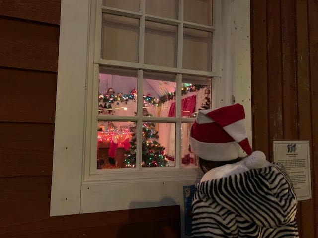 Santa Visits in the Rotary Club Christmas Hut