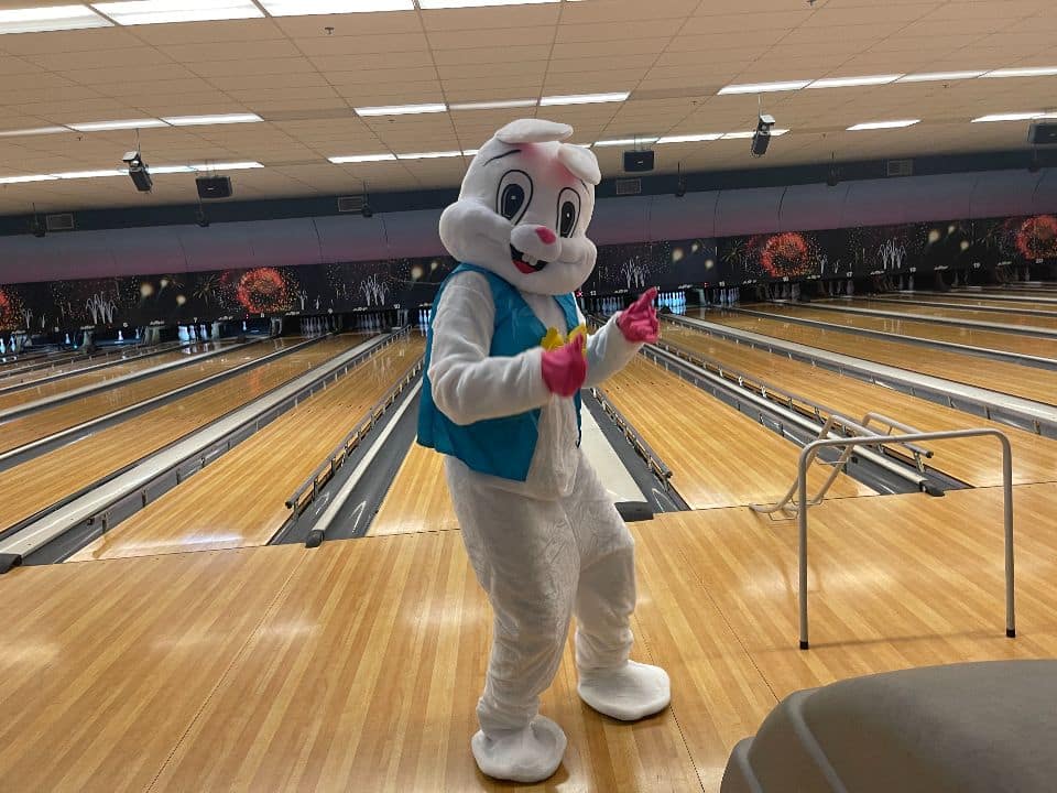 Bowling with the Easter Bunny