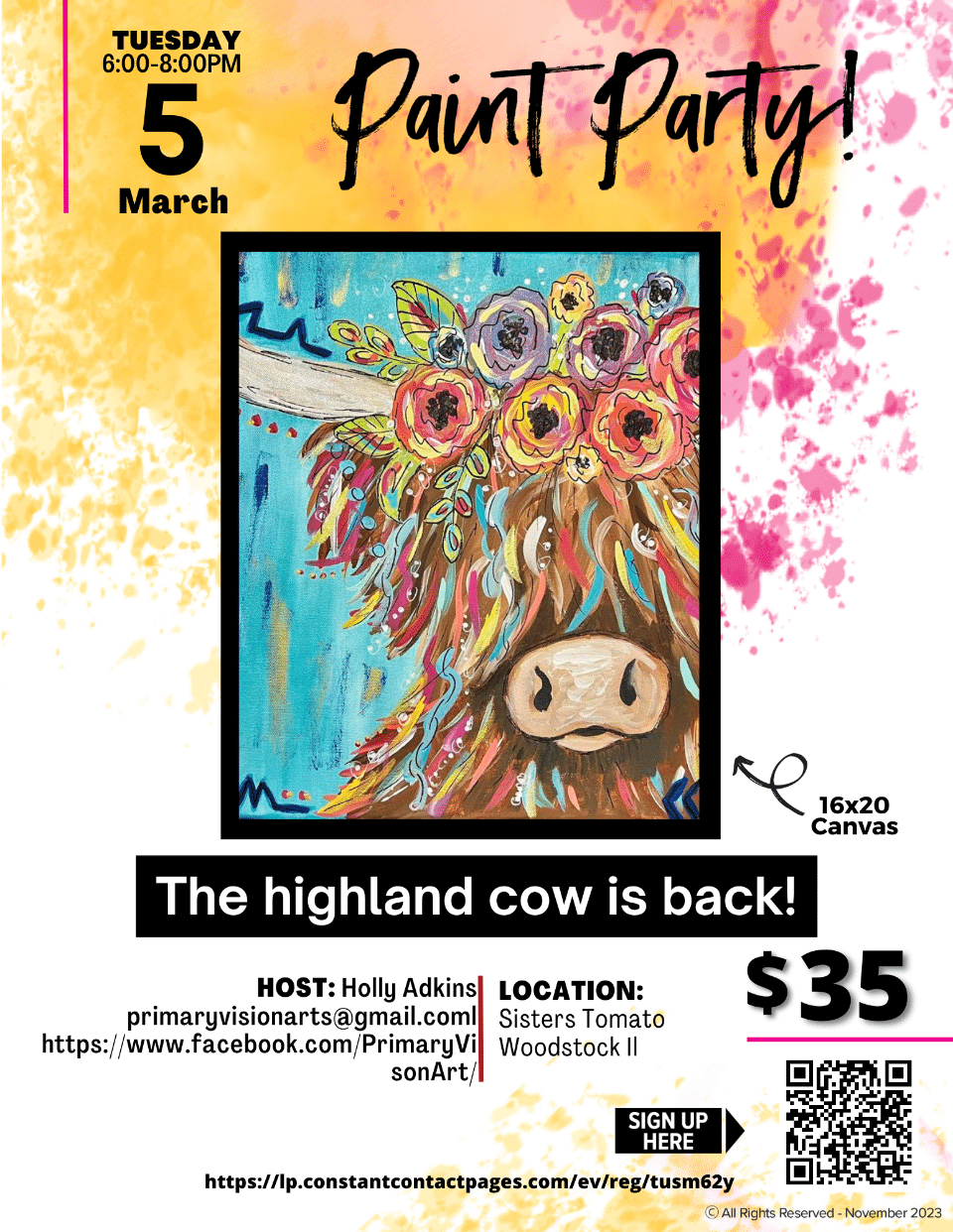 Spring Highlander Paint Party