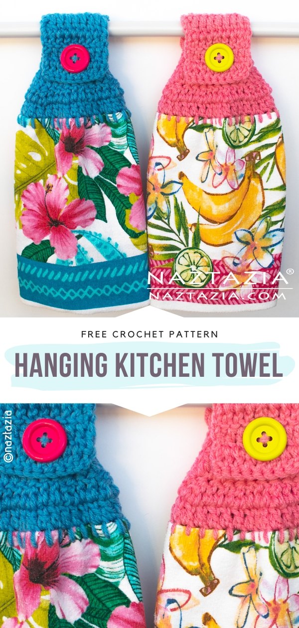 Hanging Kitchen Towel Free Crochet Pattern 1  