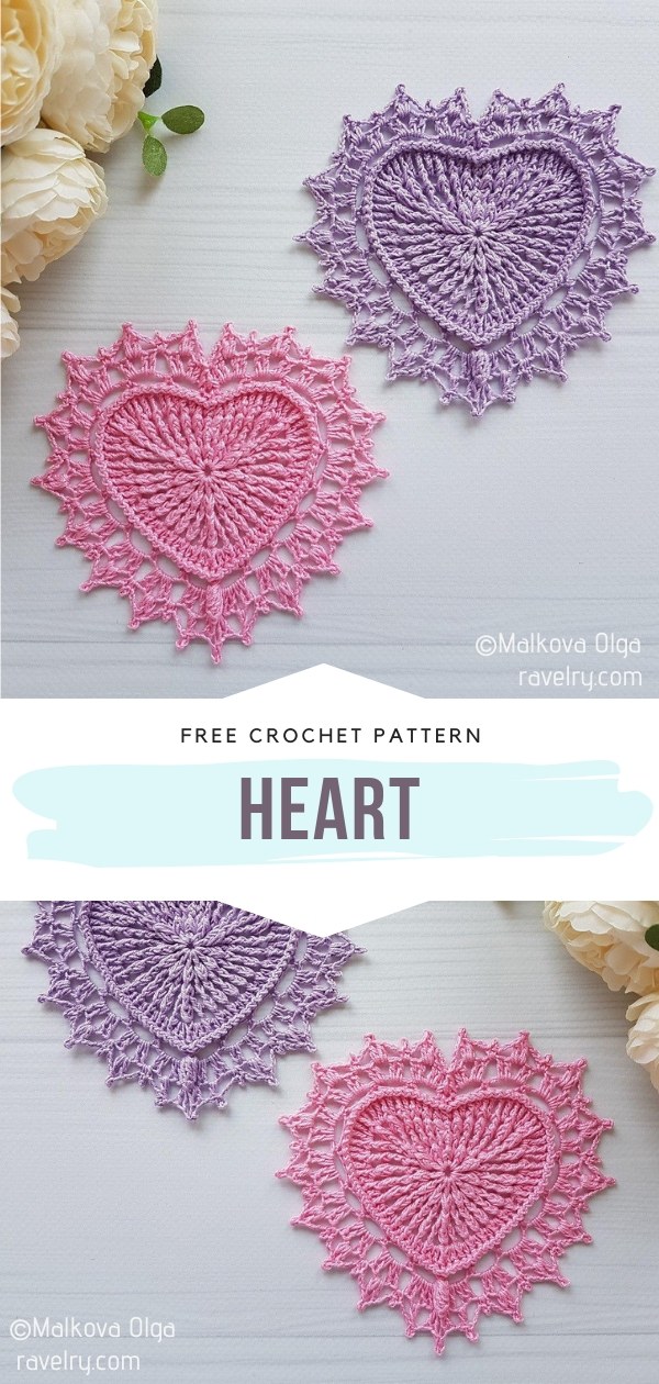 Hear-Shaped Crochet Doily