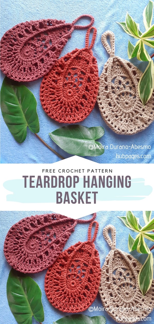 crochet hanging storage bag