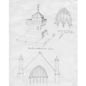 English church drawing