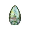 Green and multi-color favrile glass paperweight