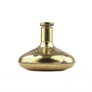 Brass vintage whiskey decanter