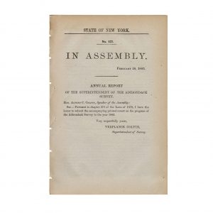 New York state assembly Adirondack survey 1883