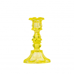 vaseline glass candlestick