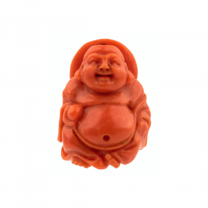 Coral Buddha Pendant