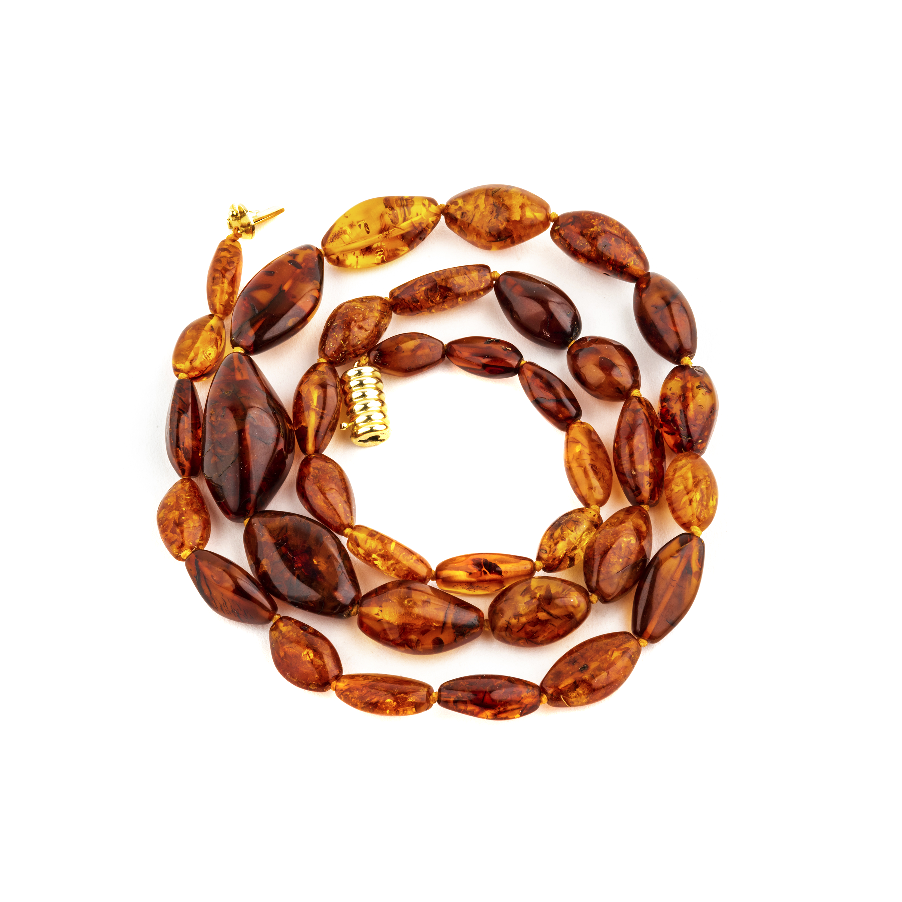 Vintage Baltic amber necklace and bracelet set