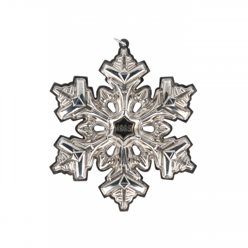 Silver snowflake ornament