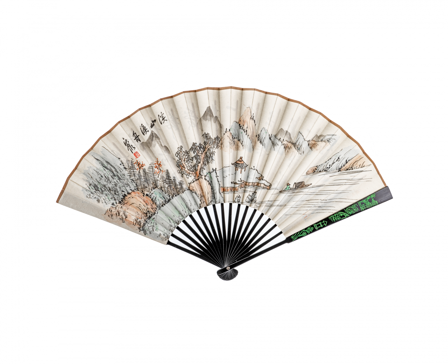 Chinese hand fan painting