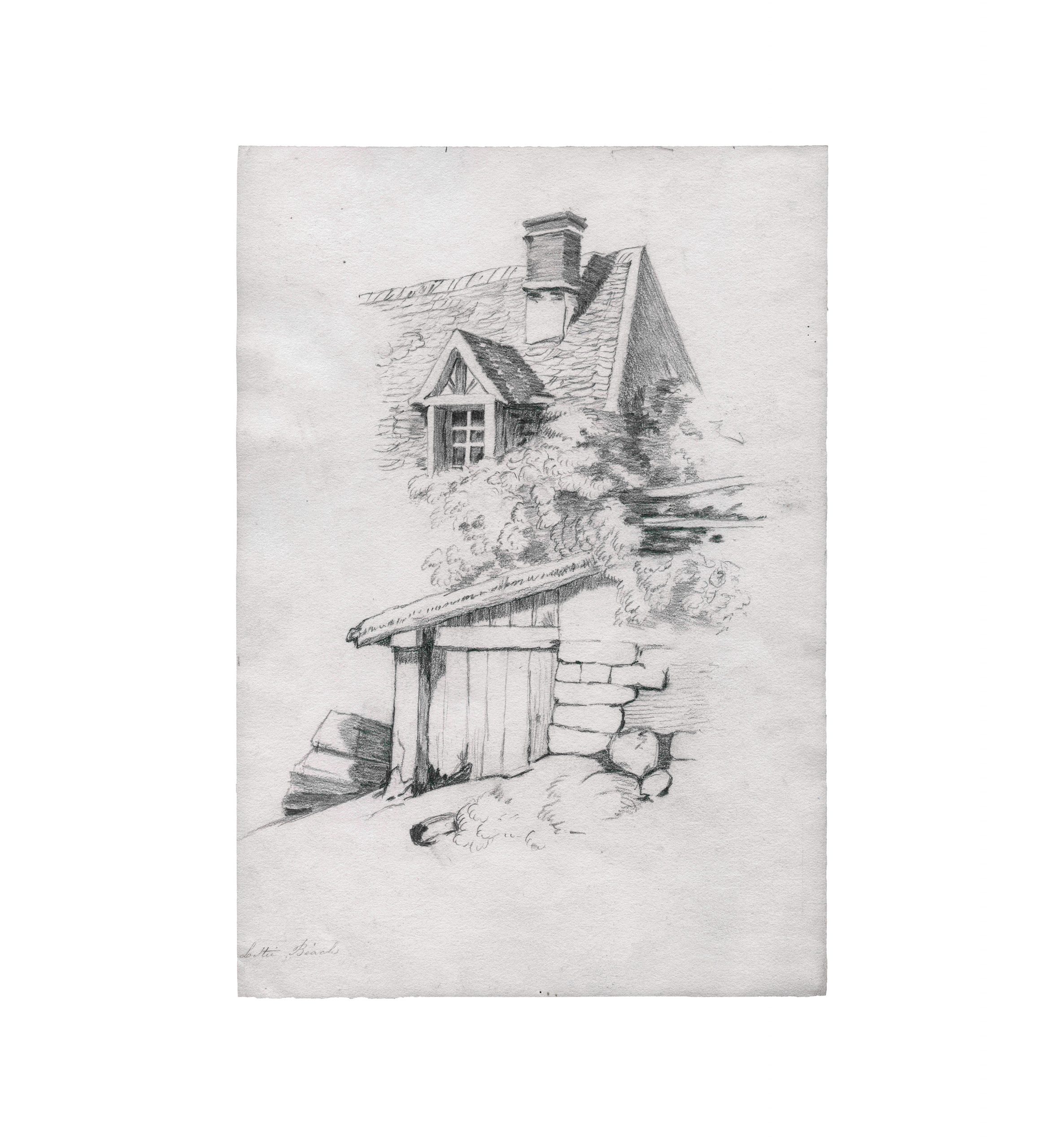 Old English Cottage Drawing All The Decor