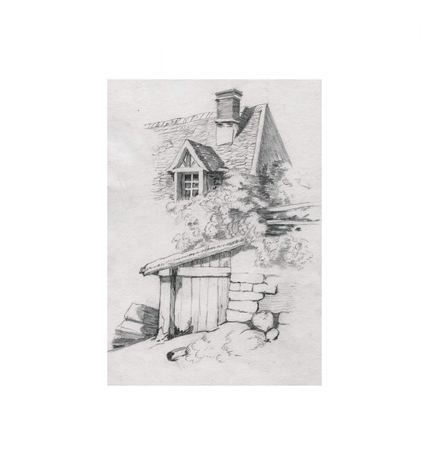 Old English Cottage Drawing