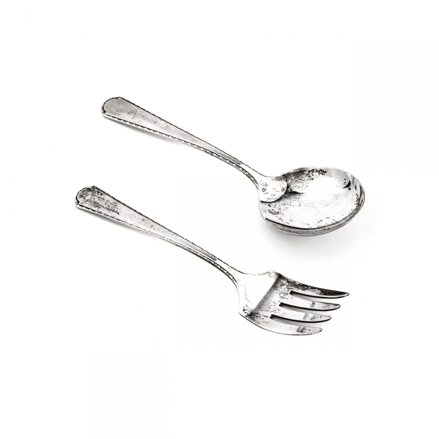 Vintage Silver Baby Flatware Set