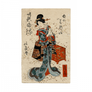 Japanese Geisha Woodblock Print