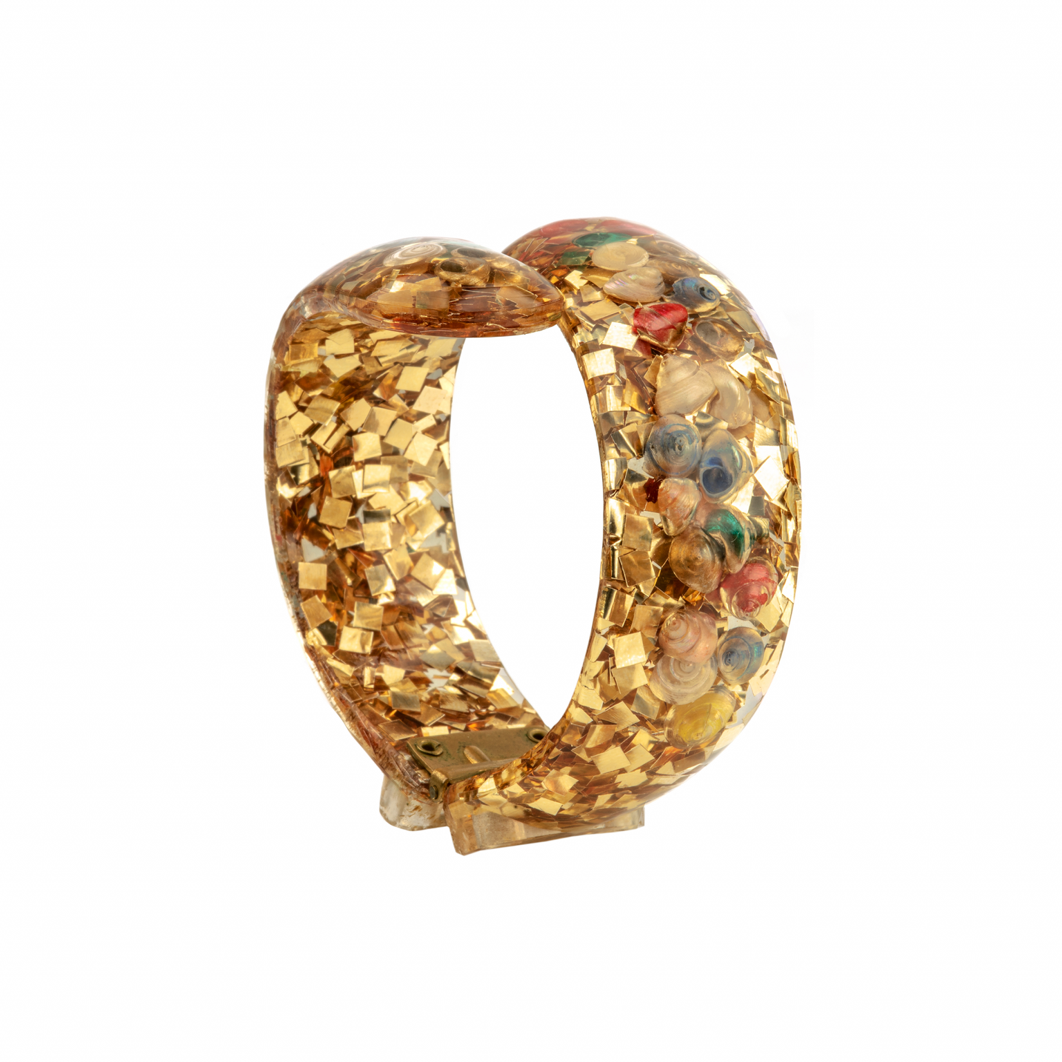 Lucite Golden Bangle