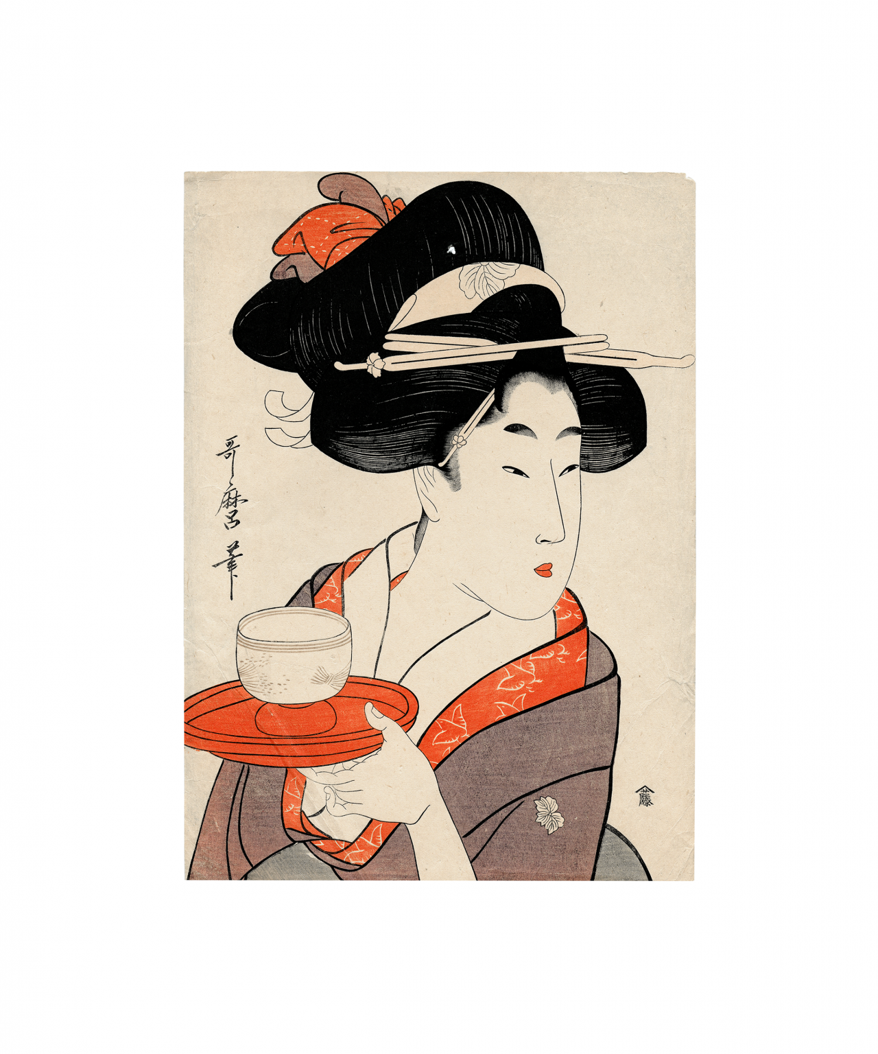 Geisha Woodblock Print