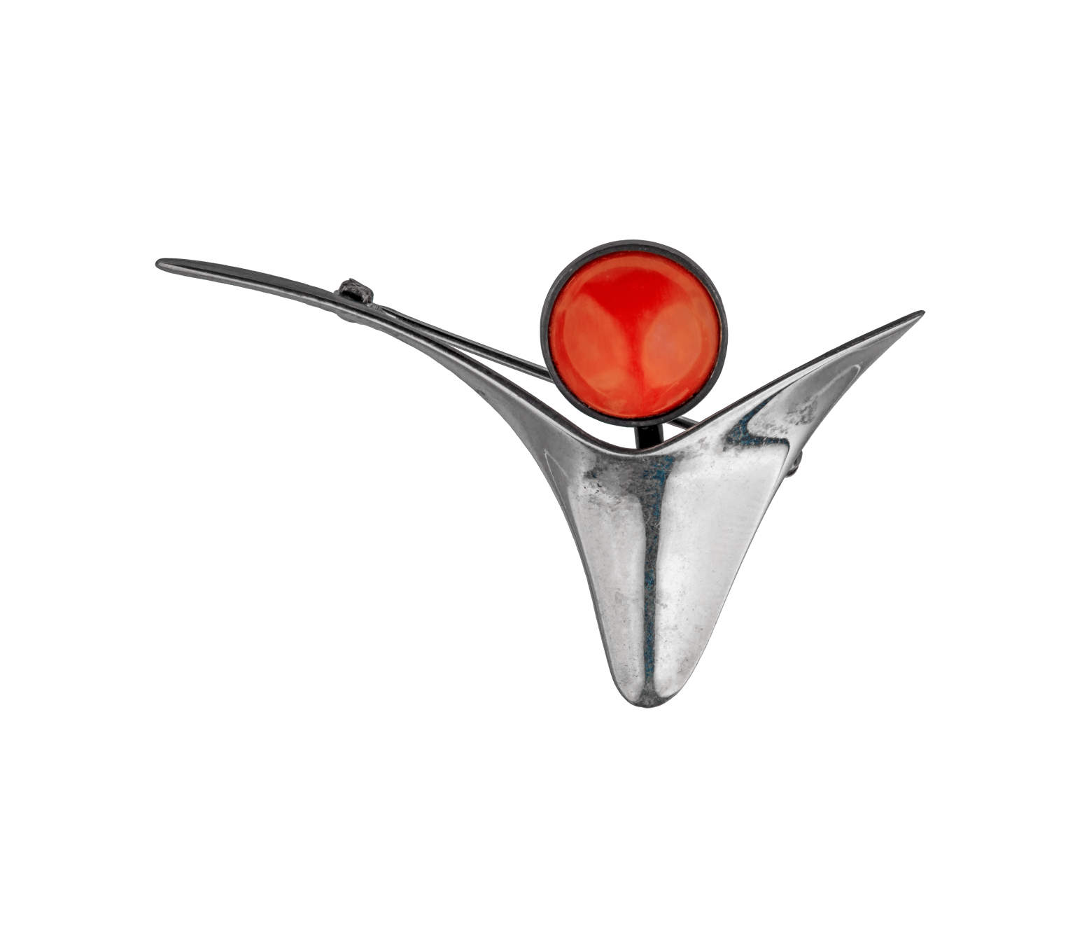 Modernist Silver Brooch