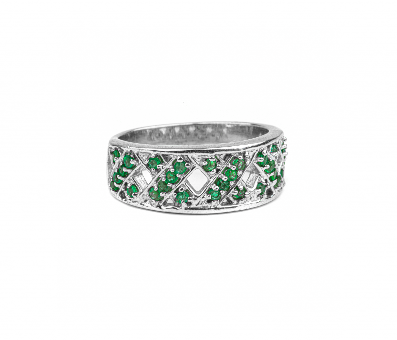 Pave Emerald Vintage Ring