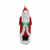 Green Gloves Santa Ornament