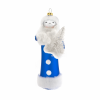 Blue Santa Ornament