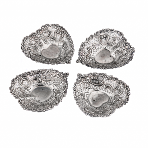 Silver Heart Dishes