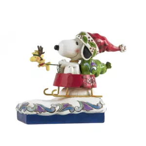 Snoopy And Woodstock Sleigh Figurine