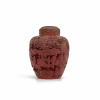 Chinese cinnabar jar