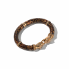 bronze leopard hinge bangle