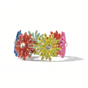 rhinestone flower braclet