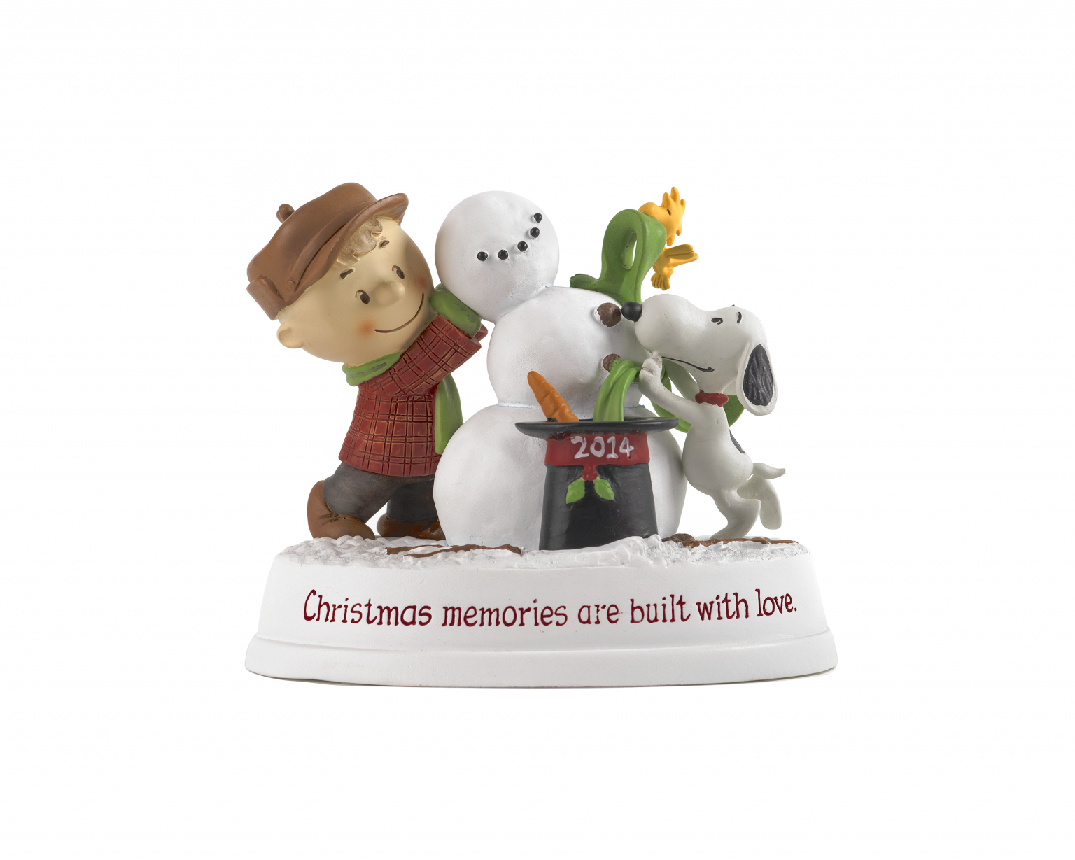 Snoopy and Charlie Brown Snowman Figurine