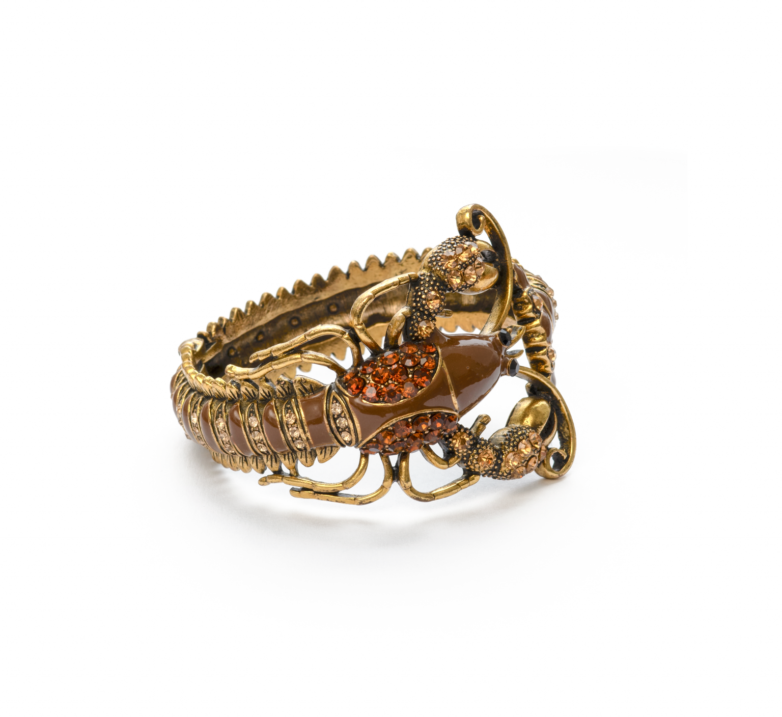 Rhinestone Enamel Lobster Bangle