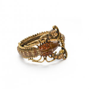 Rhinestone Enamel Lobster Bangle