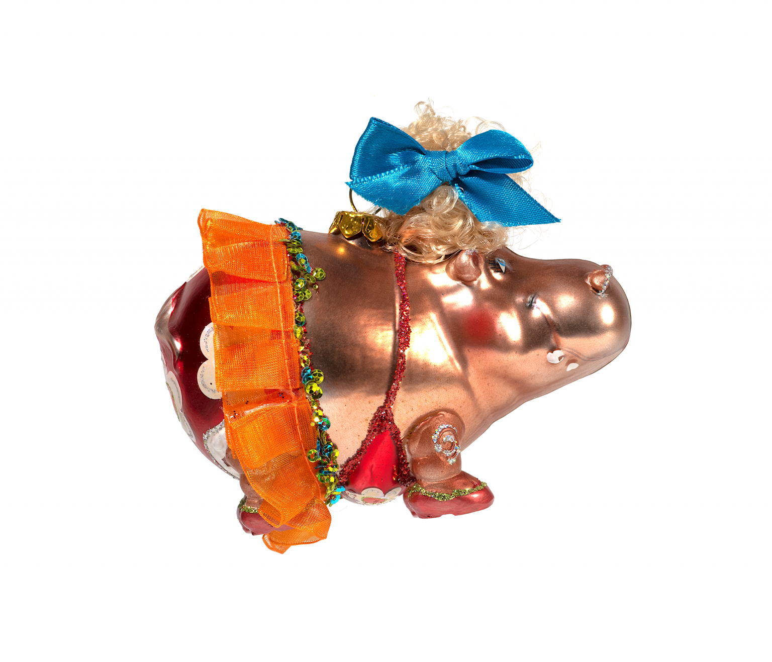 Hippo Ballerina Christmas Ornament