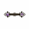 Amethyst Bar Pin Brooch