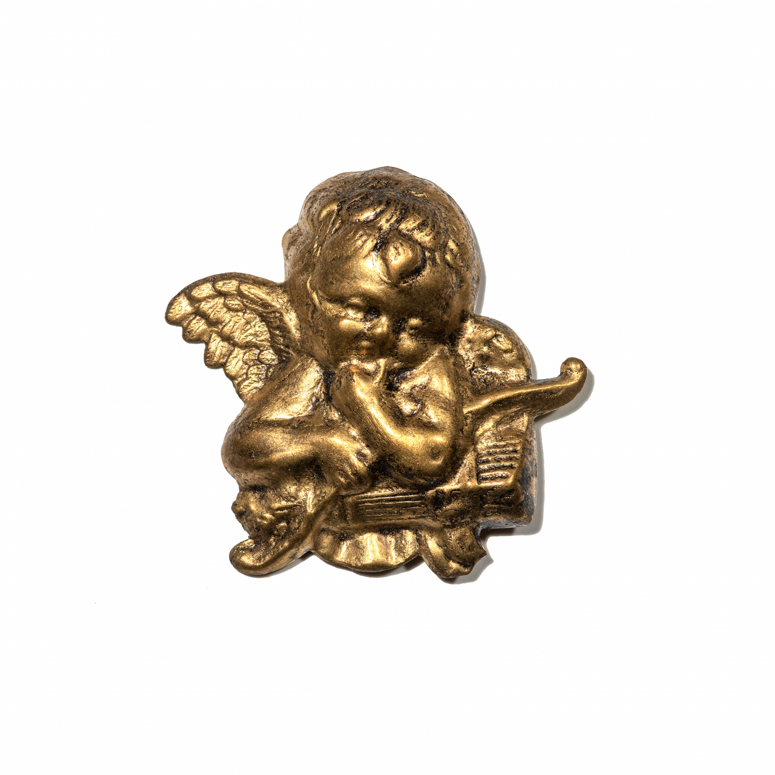 Gilt Cupid Brooch