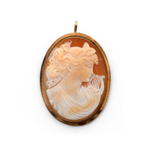 Shell Cameo Brooch Pendant