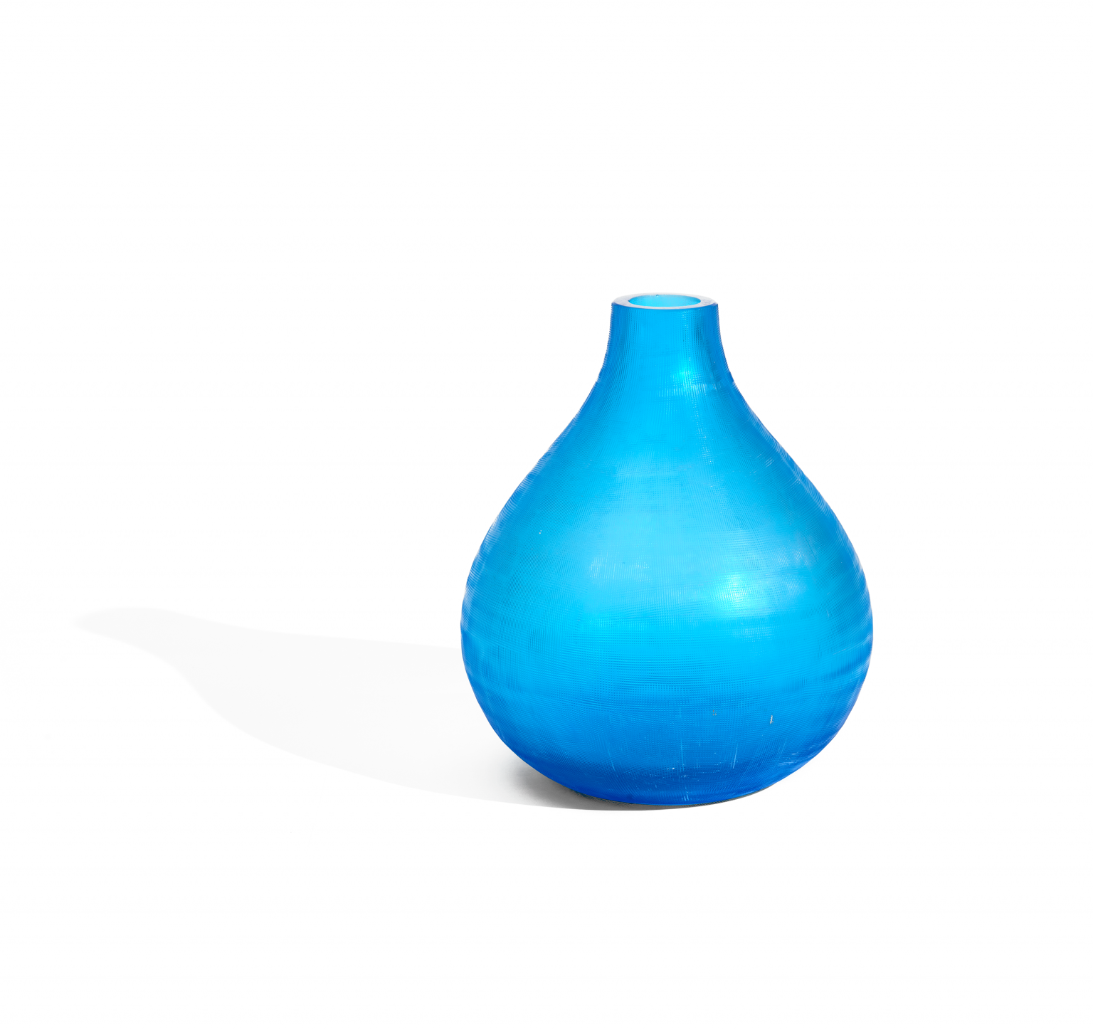 Textured Blue Glass Vase