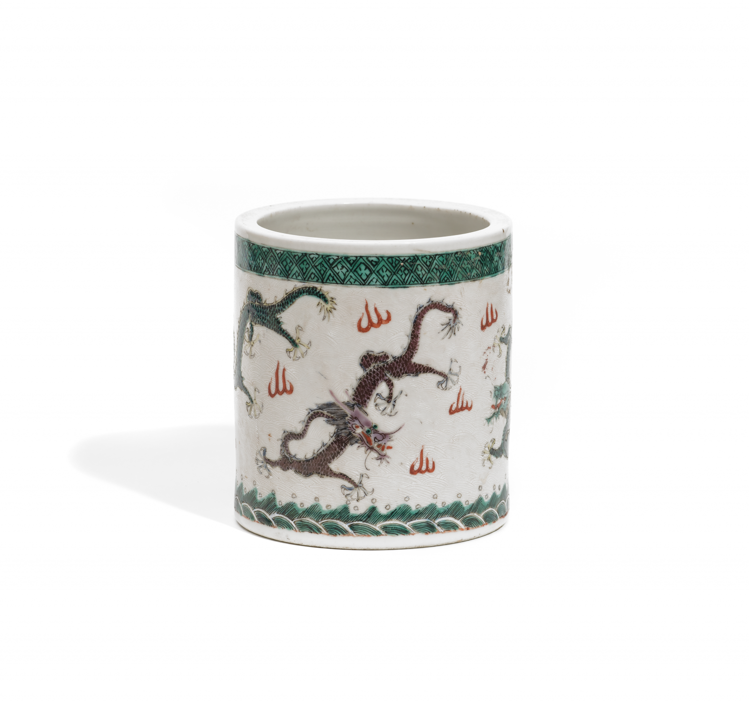 Chinese Porcelain Dragon Brush Pot